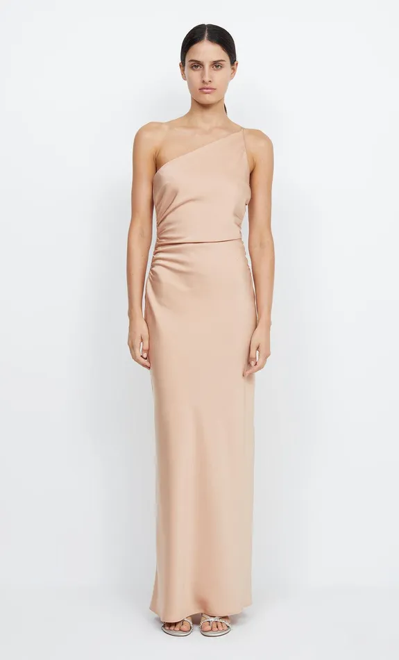 Bec Bridge Event Wear Dresses ETERNITY ASYM MAXI DRESS Rose Gold 8211 Women