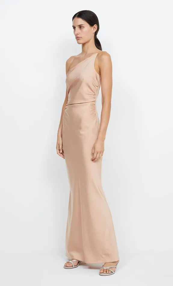 Bec Bridge Event Wear Dresses ETERNITY ASYM MAXI DRESS Rose Gold 8211 Women