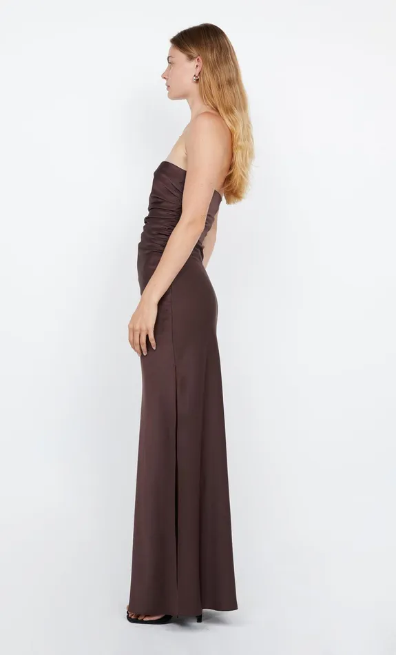 Bec Bridge Event Wear Dresses ETERNITY STRAPLESS MAXI Dark Chocolate 8211 Women