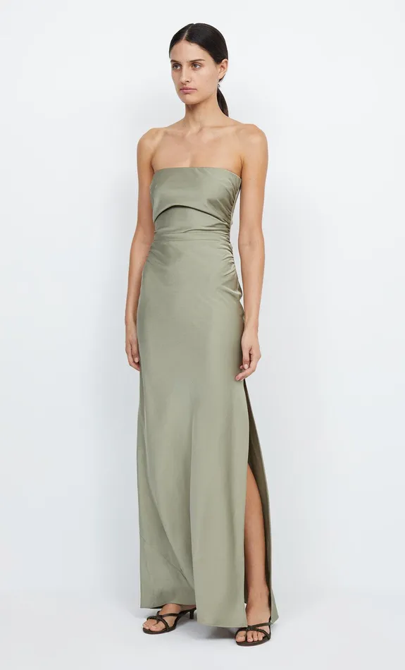 Bec Bridge Event Wear Dresses ETERNITY STRAPLESS MAXI Sage 8211 Women