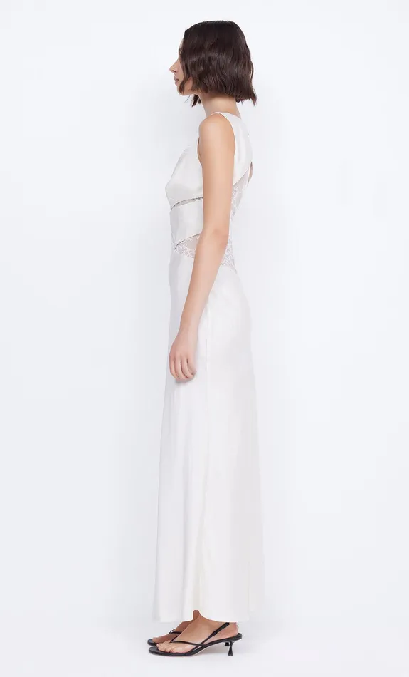Bec Bridge Event Wear Dresses JULIETTE V NECK MAXI DRESS Ivory 8211 Women