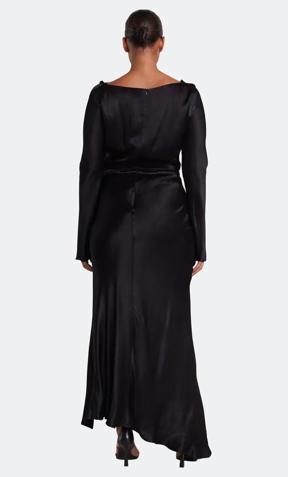 Bec Bridge Event Wear Dresses MOON DANCE LONG SLEEVE COWL DRESS Black 8211 Women