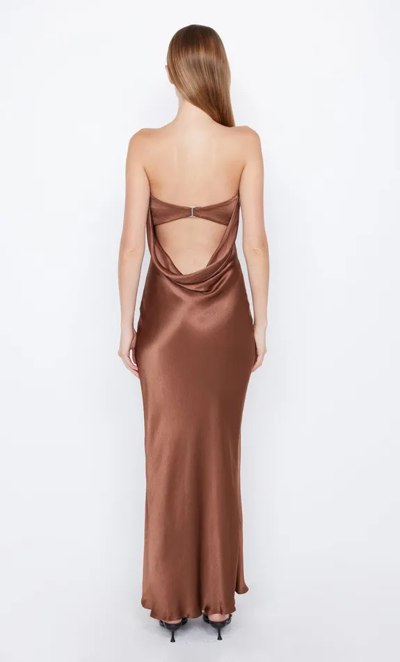 Bec Bridge Event Wear Dresses MOON DANCE STRAPLESS DRESS Chocolate 8211 Women