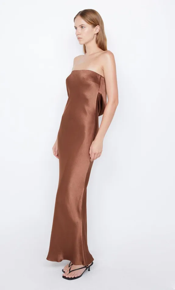 Bec Bridge Event Wear Dresses MOON DANCE STRAPLESS DRESS Chocolate 8211 Women