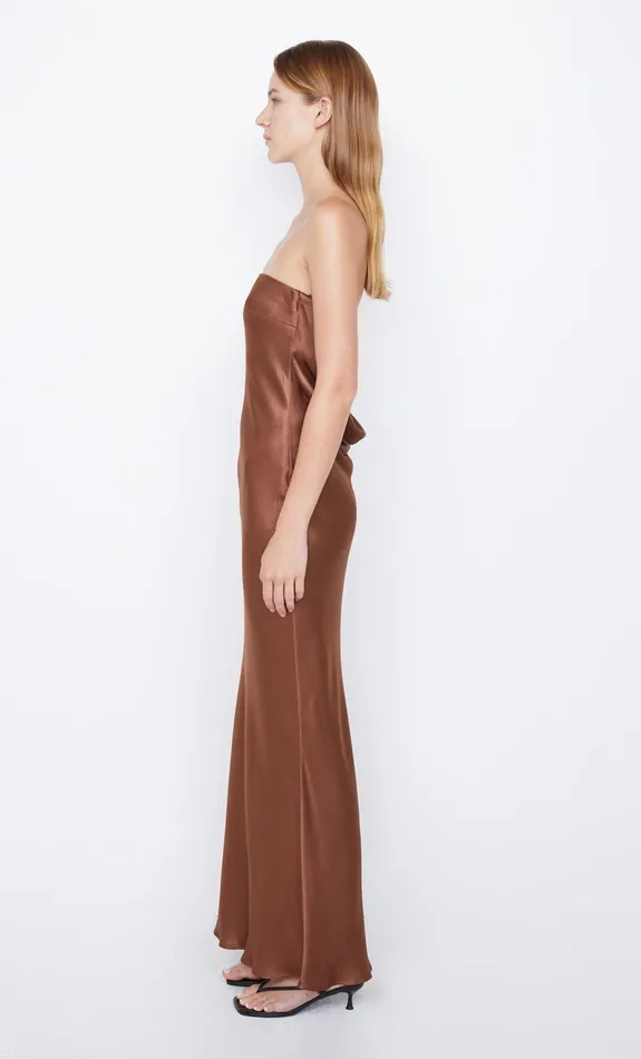Bec Bridge Event Wear Dresses MOON DANCE STRAPLESS DRESS Chocolate 8211 Women