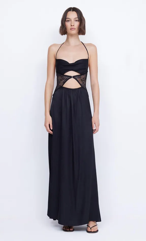 Bec Bridge Event Wear Dresses SANTAL HALTER MAXI DRESS Black 8211 Women