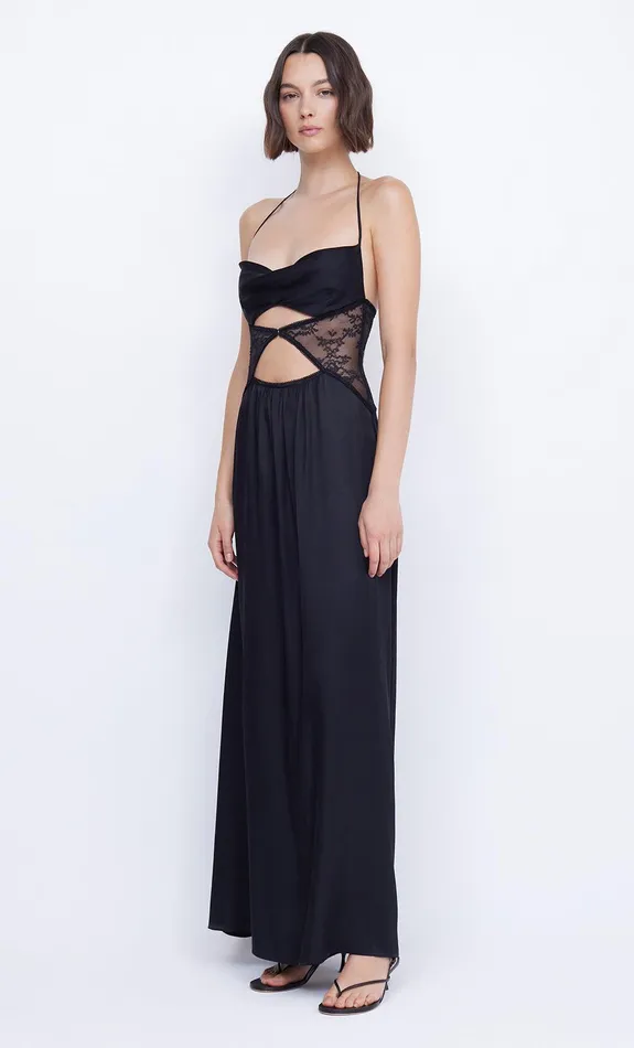 Bec Bridge Event Wear Dresses SANTAL HALTER MAXI DRESS Black 8211 Women