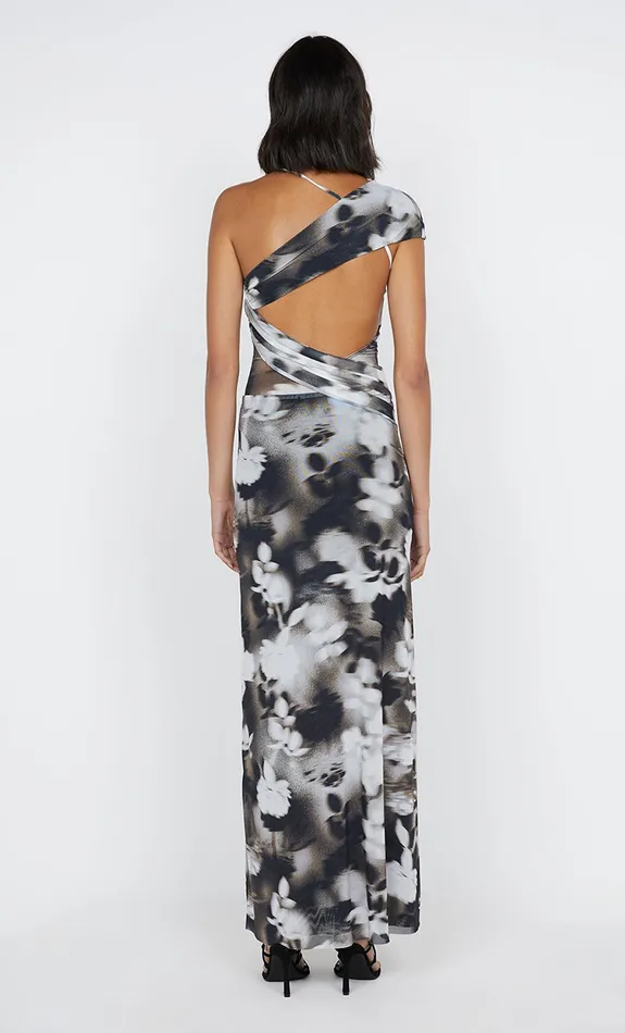 Bec Bridge Event Wear Dresses SOLENE ASYM DRESS Dark Blurred Floral 8211 Women
