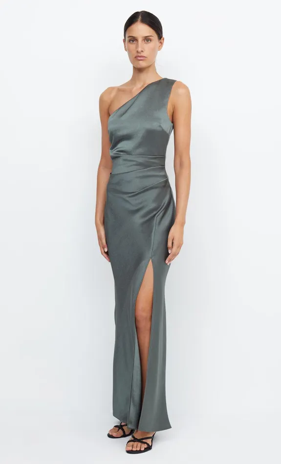 Bec Bridge Event Wear Dresses THE DREAMER ASYM DRESS Dark Willow 8211 Women