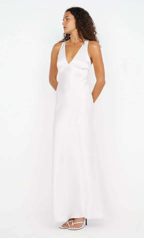 Bec Bridge Event Wear Dresses THE DREAMER V NECK DRESS Ivory 8211 Women