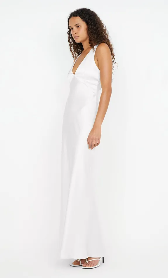 Bec Bridge Event Wear Dresses THE DREAMER V NECK DRESS Ivory 8211 Women