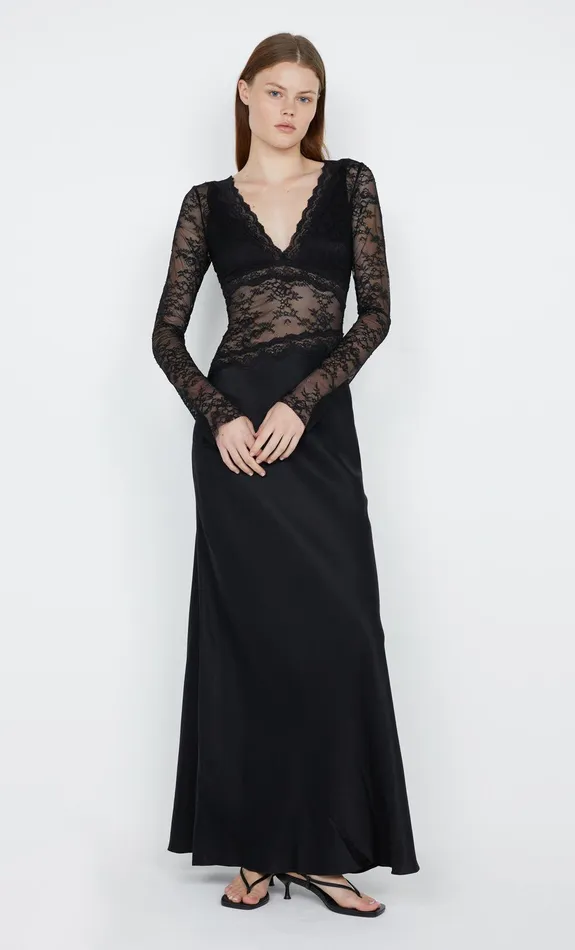 Bec Bridge Maxi Dresses LOANI LONG SLEEVE MAXI DRESS Black 8211 Women