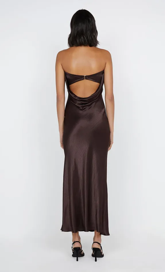 Bec Bridge Maxi Dresses MOON DANCE STRAPLESS DRESS Dark Chocolate 8211 Women