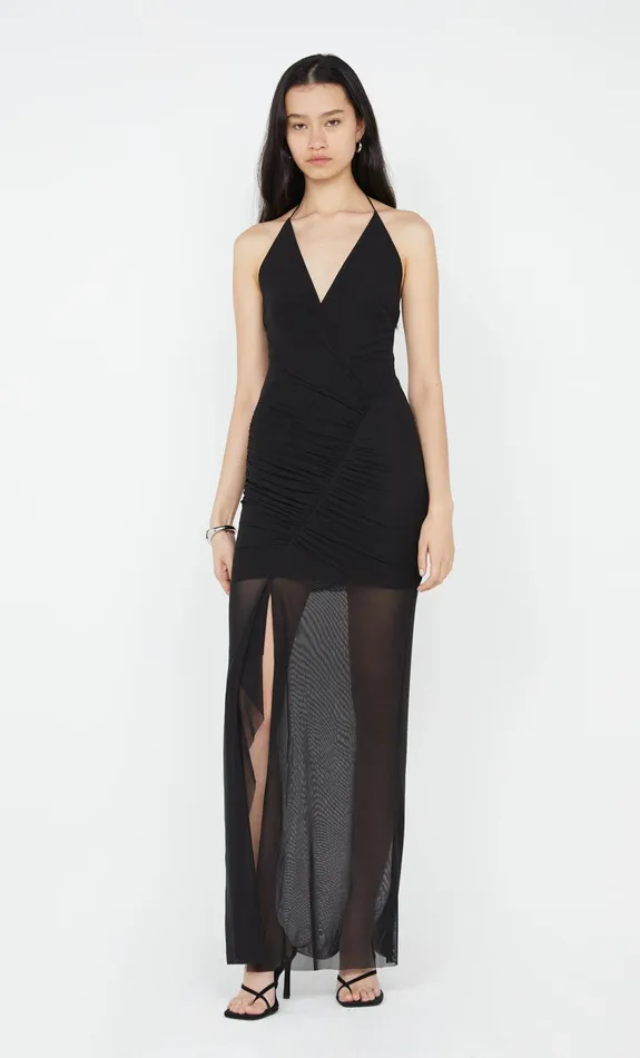 Bec Bridge Maxi Dresses SANIA HALTER DRESS Black 8211 Women