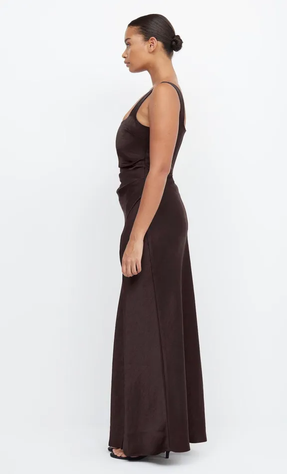 Bec Bridge Maxi Dresses THE DREAMER SQUARE NECK DRESS Dark Chocolate 8211 Women