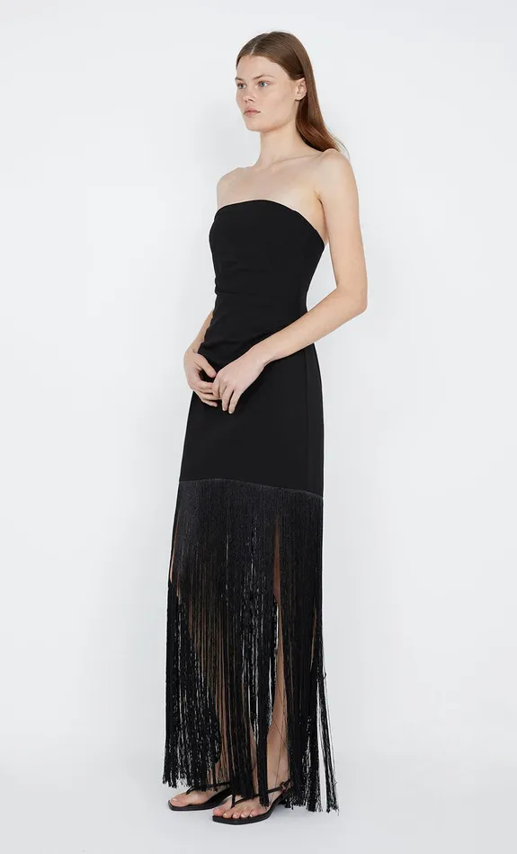 Bec Bridge Maxi Dresses WILDER FRINGE DRESS Black 8211 Women