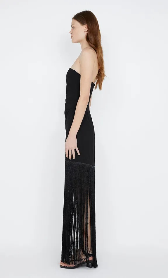 Bec Bridge Maxi Dresses WILDER FRINGE DRESS Black 8211 Women