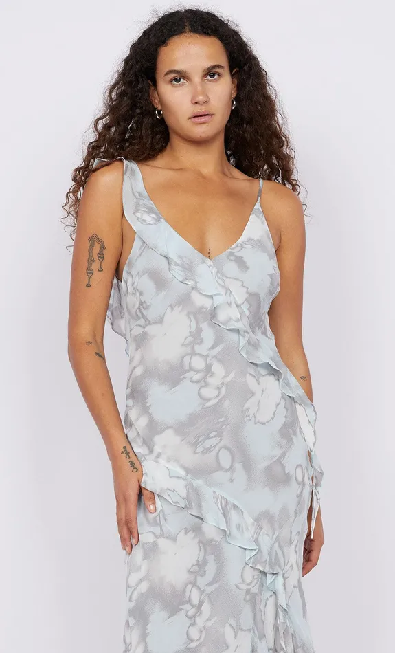 Bec Bridge Maxi Dresses ZABELLE FRILL DRESS Moonshadow 8211 Women