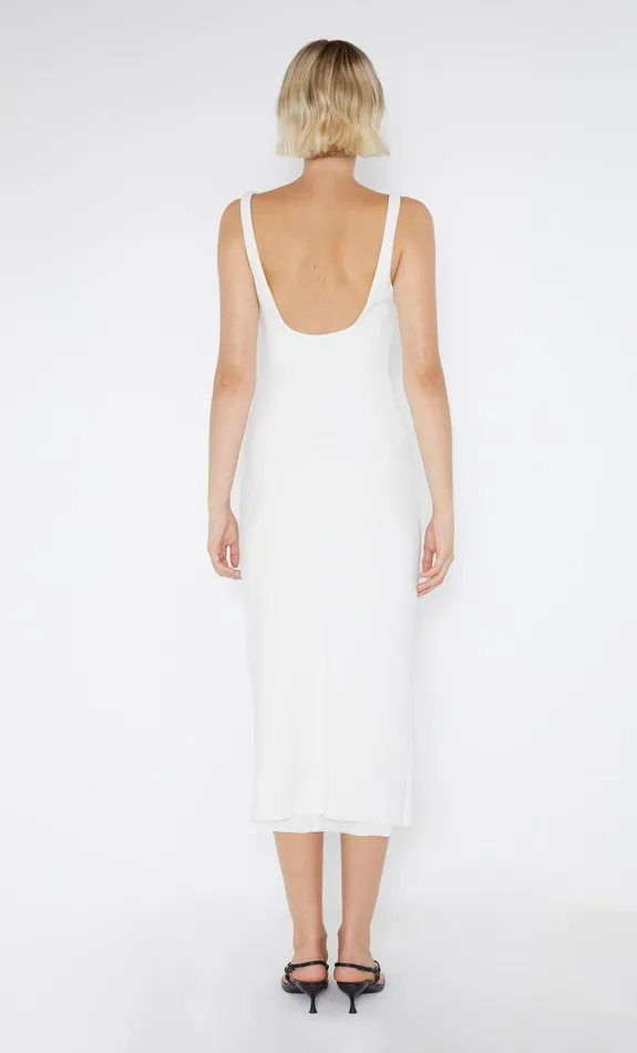 Bec Bridge Midi Dresses BE MINE SQUARE NECK DRESS Ivory 8211 Women