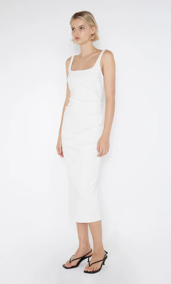 Bec Bridge Midi Dresses BE MINE SQUARE NECK DRESS Ivory 8211 Women