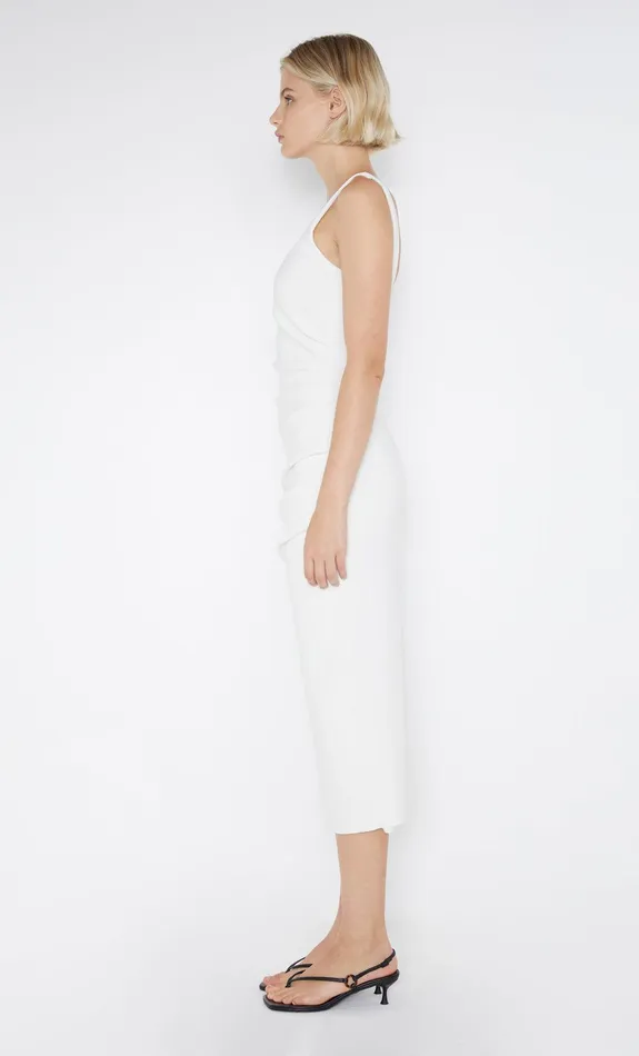Bec Bridge Midi Dresses BE MINE SQUARE NECK DRESS Ivory 8211 Women