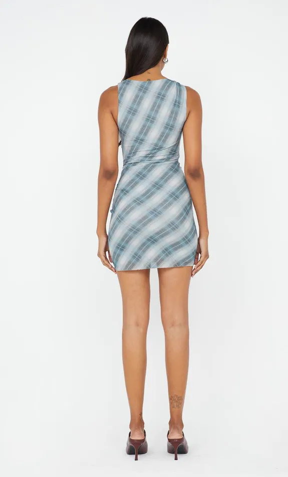 Bec Bridge Mini Dresses SEANNA ASYM MINI DRESS Storm Check 8211 Women
