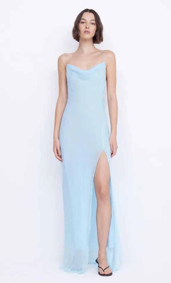 Bec Bridge Prom Dresses ELZETTE SPLIT MAXI DRESS Dolphin Blue 8211 Women