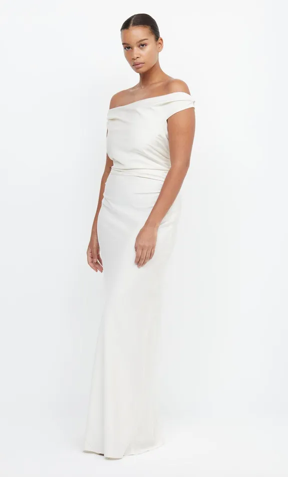 Bec Bridge Prom Dresses ETERNITY OFF SHOULDER MAXI Cream 8211 Women