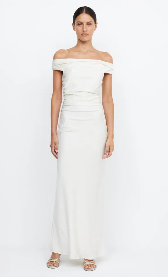 Bec Bridge Prom Dresses ETERNITY OFF SHOULDER MAXI Cream 8211 Women