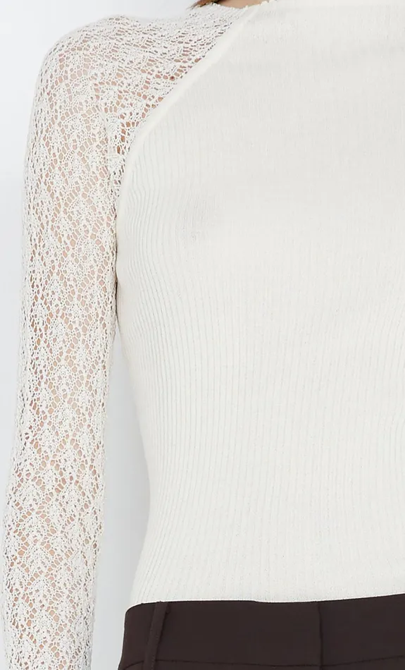 Bec Bridge Tops CHANTELLE LONG SLEEVE TOP Ivory 8211 Women