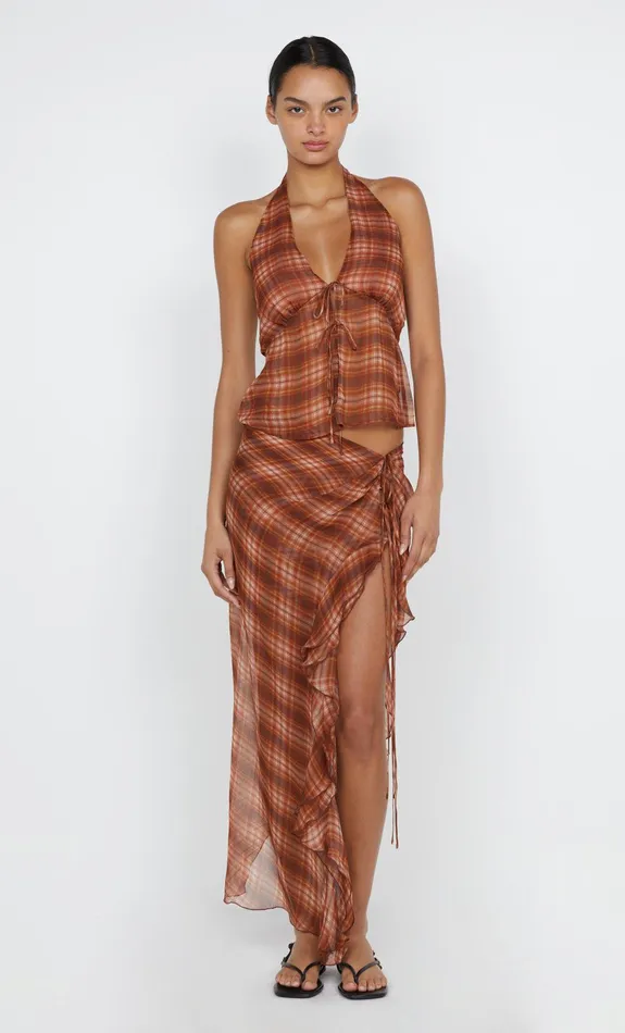 Bec Bridge Tops DEVI HALTER TOP Desert Check 8211 Women