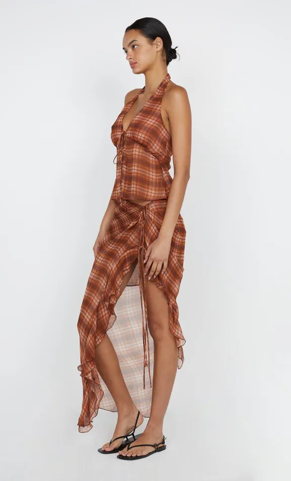Bec Bridge Tops DEVI HALTER TOP Desert Check 8211 Women