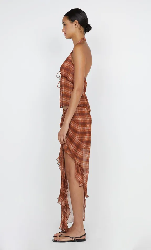 Bec Bridge Tops DEVI HALTER TOP Desert Check 8211 Women