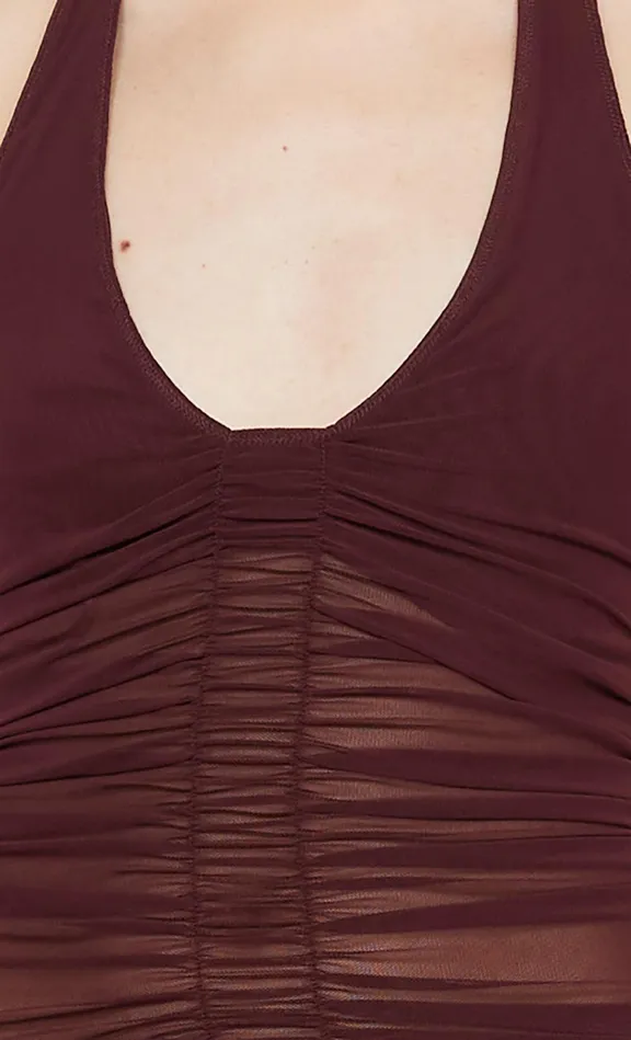 Bec Bridge Tops ESSIE HALTER TOP Deep Plum 8211 Women