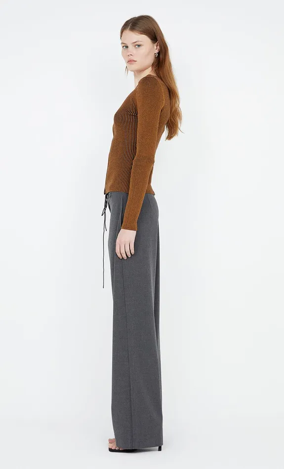 Bec Bridge Tops LAILA LONG SLEEVE KNIT CARDIGAN Rust 8211 Women