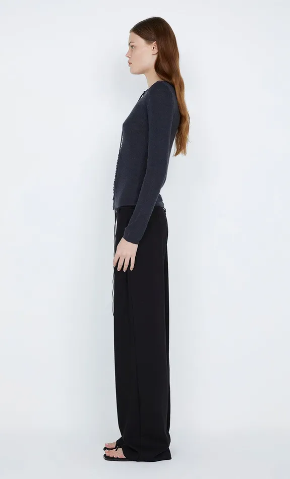 Bec Bridge Tops LEX KNIT LONG SLEEVE TOP Charcoal 8211 Women