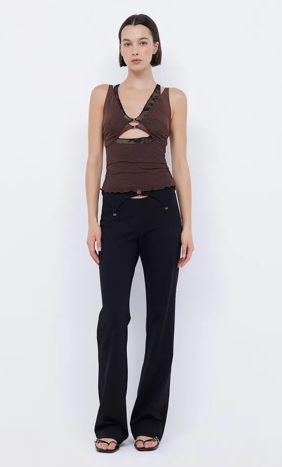 Bec Bridge Tops LOANI LAYERED CAMI Chocblack 8211 Women