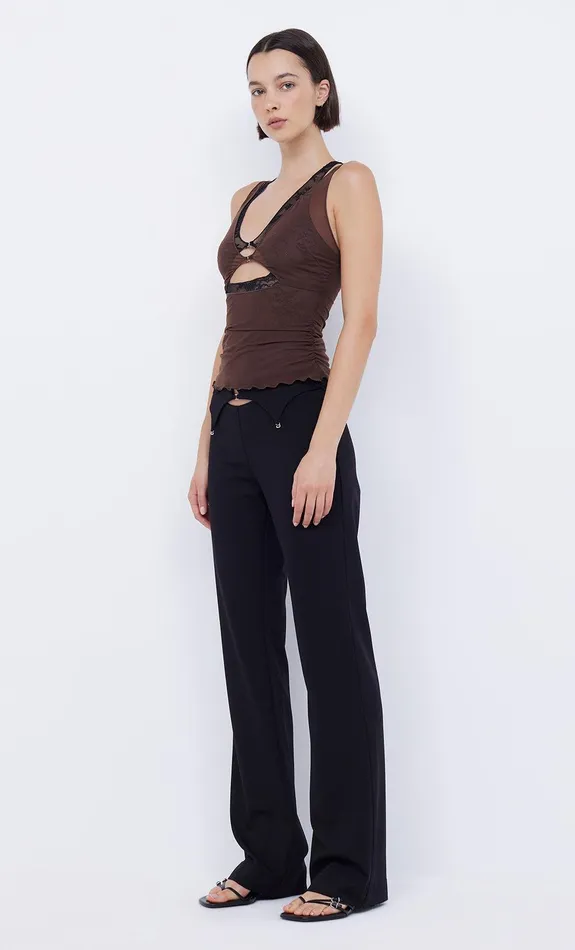Bec Bridge Tops LOANI LAYERED CAMI Chocblack 8211 Women
