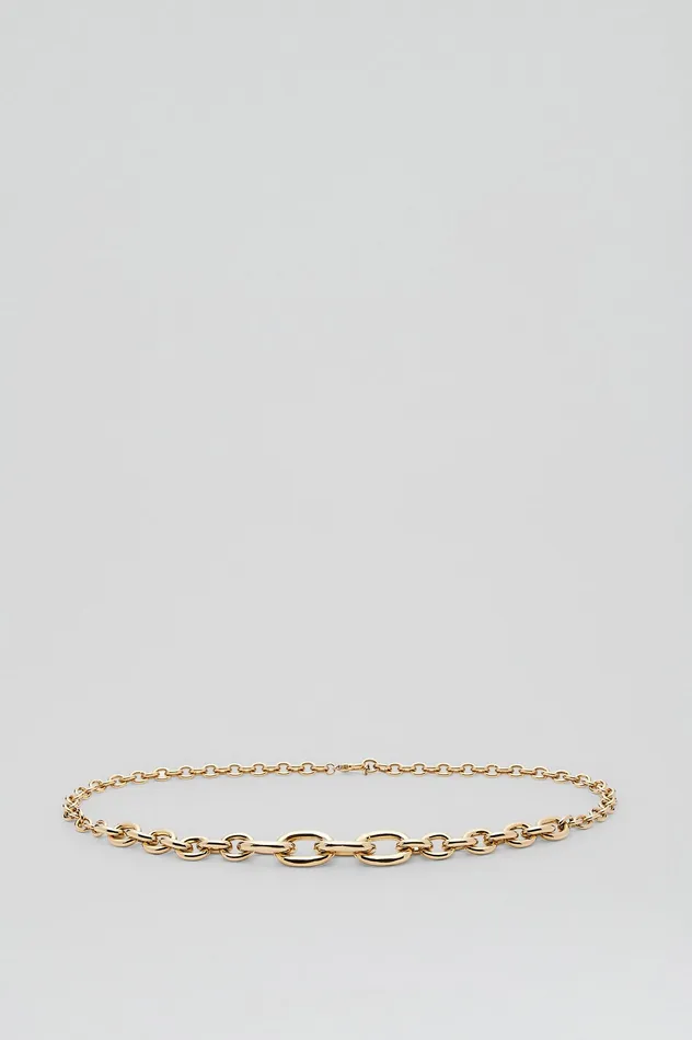 Belts Women Scanlan Theodore OVAL LINK CHAIN BELT LIGHTGOLD