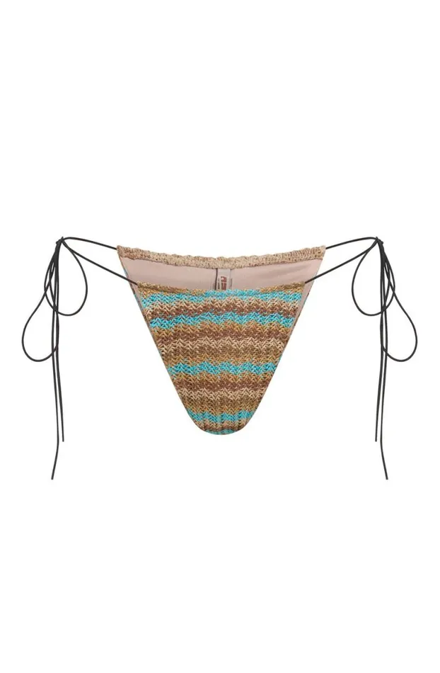 Bikini Bottoms Women Jaded London Allure Striped Knit Micro Bikini Bottoms