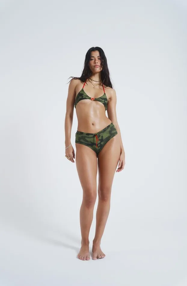 Bikini Tops Women Jaded London Astro Camo Micro Triangle Bikini Top