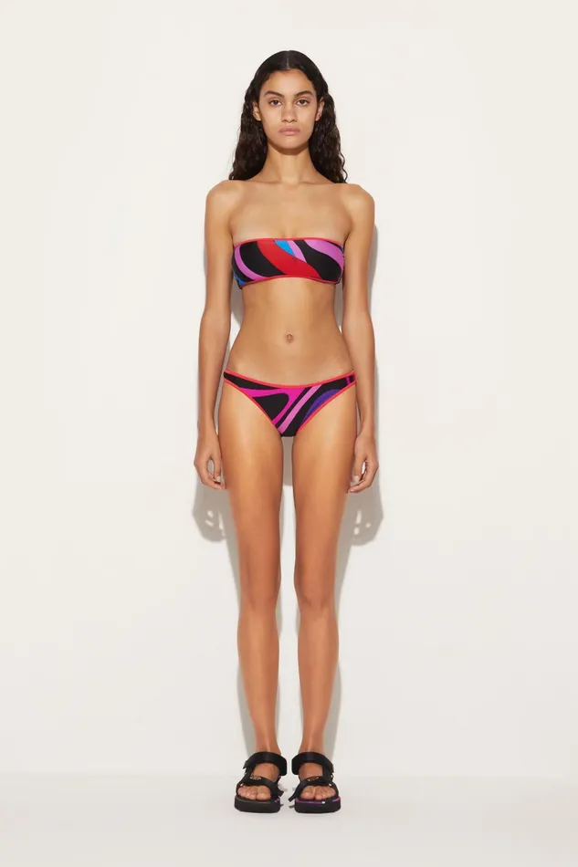 Bikini Women PUCCI MarmoPrint Bandeau Bikini Top