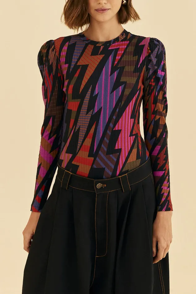 Black Lightning Bodysuit Women Farm Rio Bodysuits