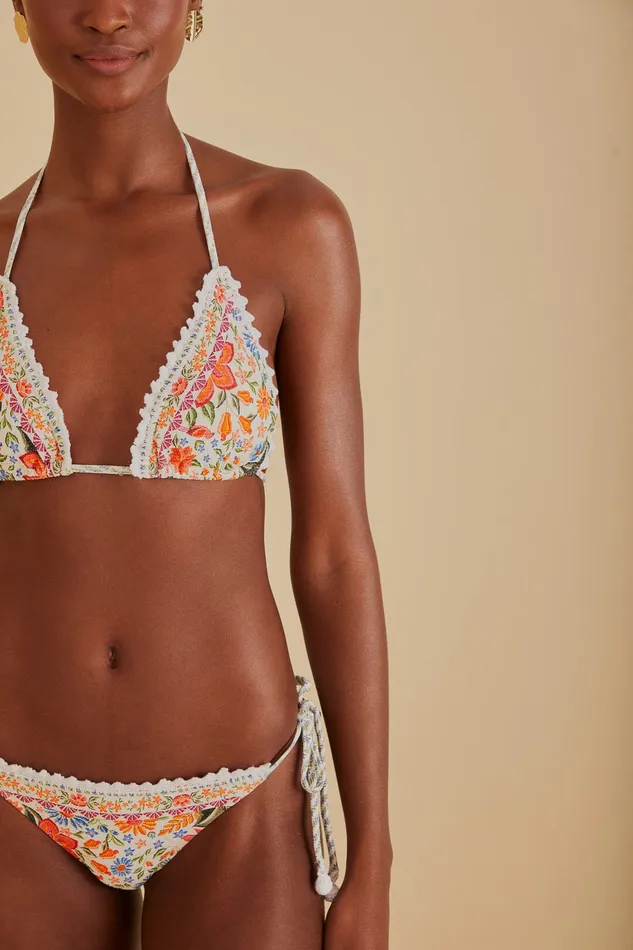 Bloom Garden Side Tie Bikini Bottom Women Farm Rio Bikinis