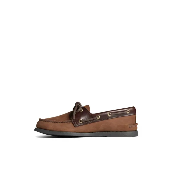 Boat Shoes Men Sperry Authentic Original Boat Shoe Brown Leather Mixed Material