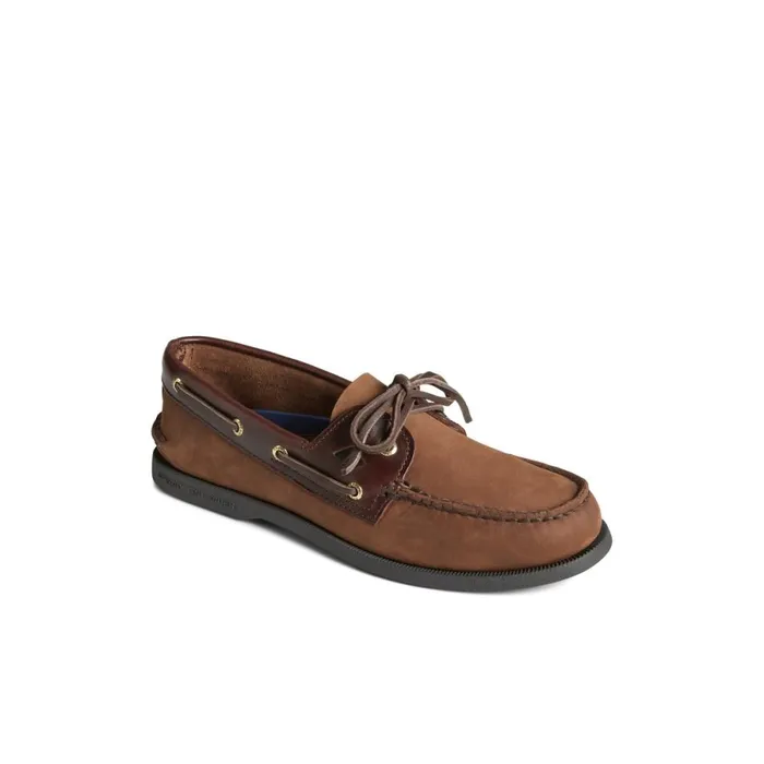 Boat Shoes Men Sperry Authentic Original Boat Shoe Brown Leather Mixed Material