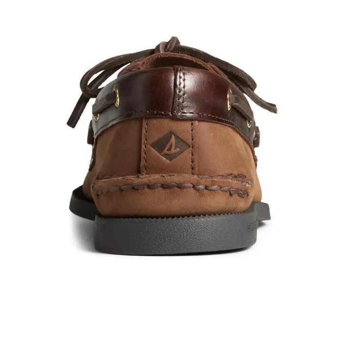 Boat Shoes Men Sperry Authentic Original Boat Shoe Brown Leather Mixed Material