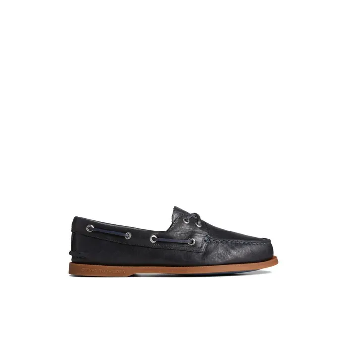Boat Shoes Men Sperry Authentic Original Pull Up Leather Boat Shoe Navy