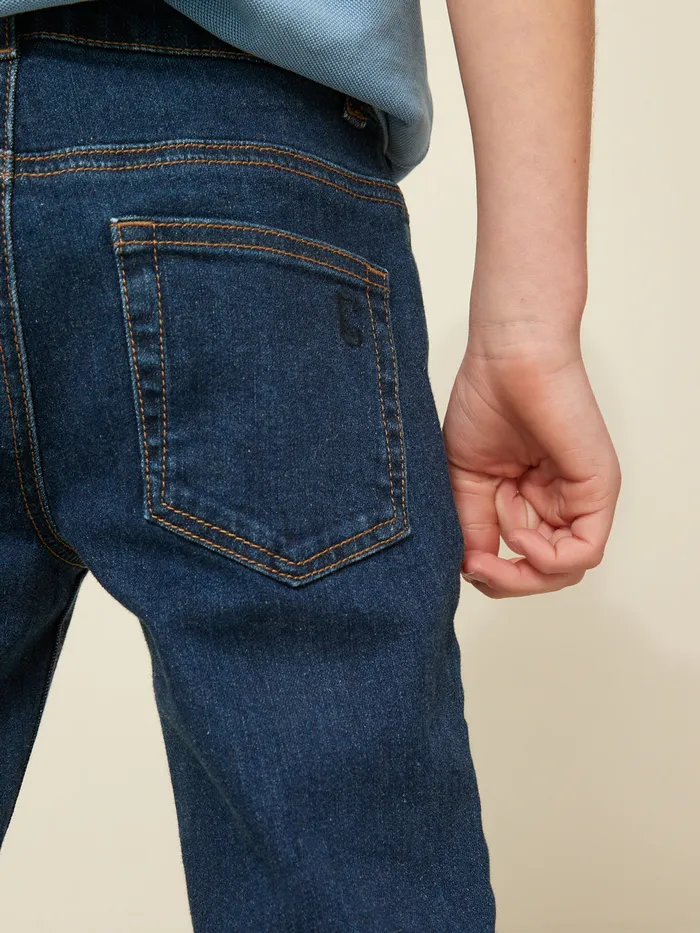 Boys Cyrillus Clothing SlimFit Jeans 6399 Bleu Fonce Uni