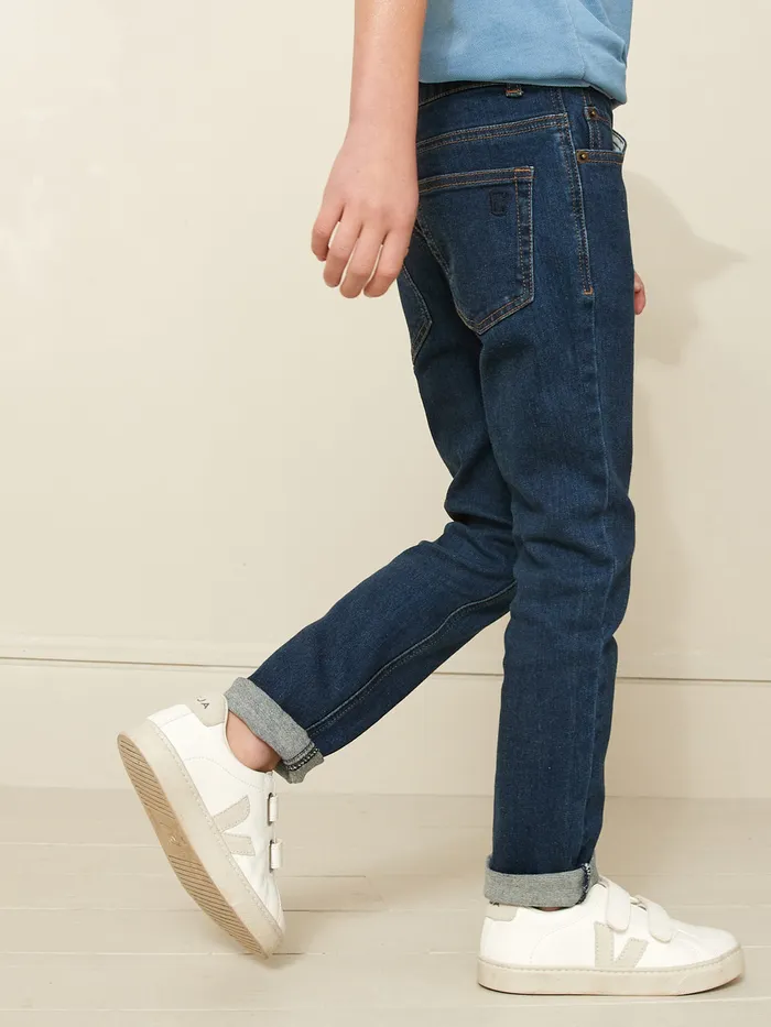 Boys Cyrillus Clothing SlimFit Jeans 6399 Bleu Fonce Uni
